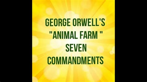 What Chapters Were The Commandments Broken In Animal Farm